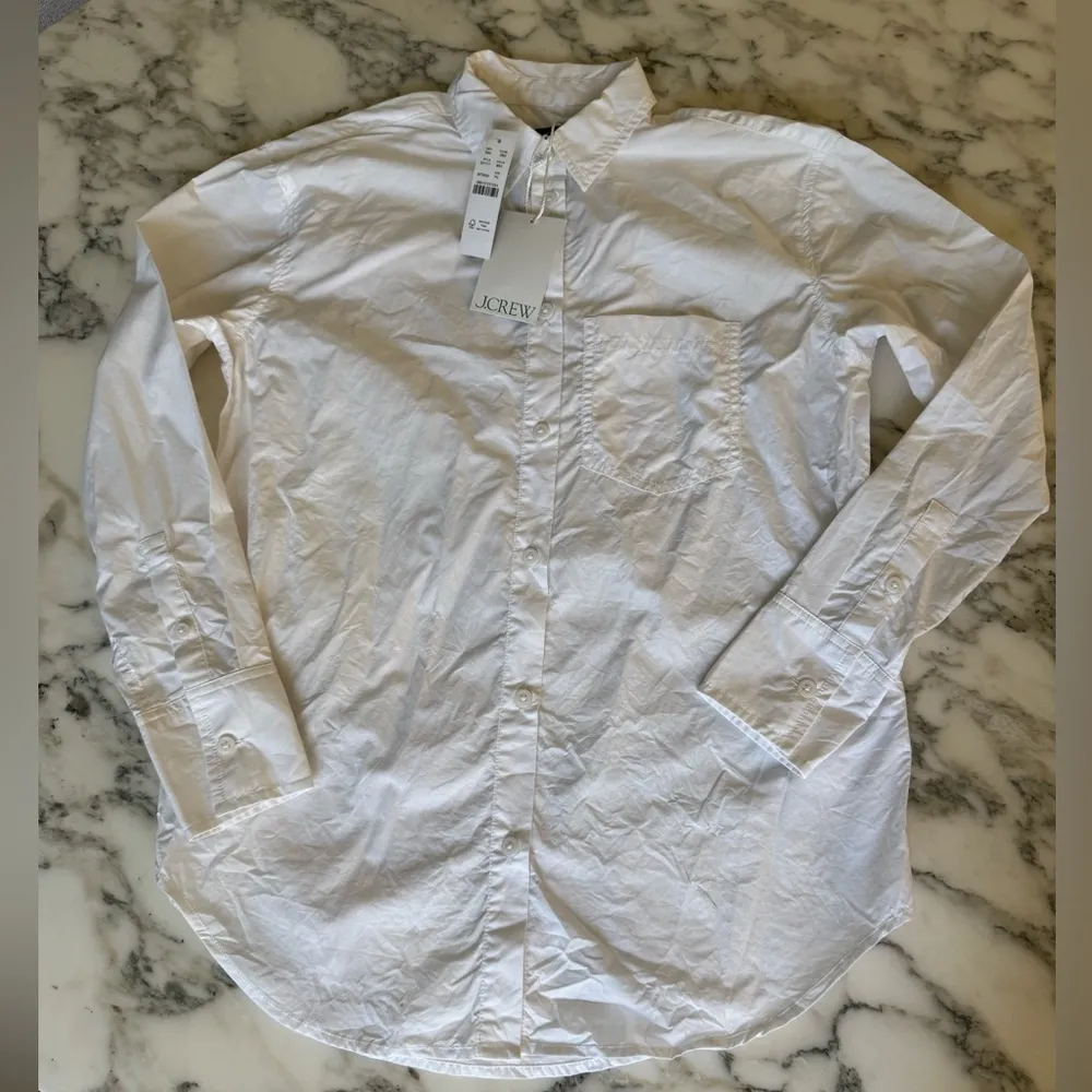 NWT J. Crew Garçon classic shirt in cotton poplin Sz 0P stubborn green sticker - Image 5