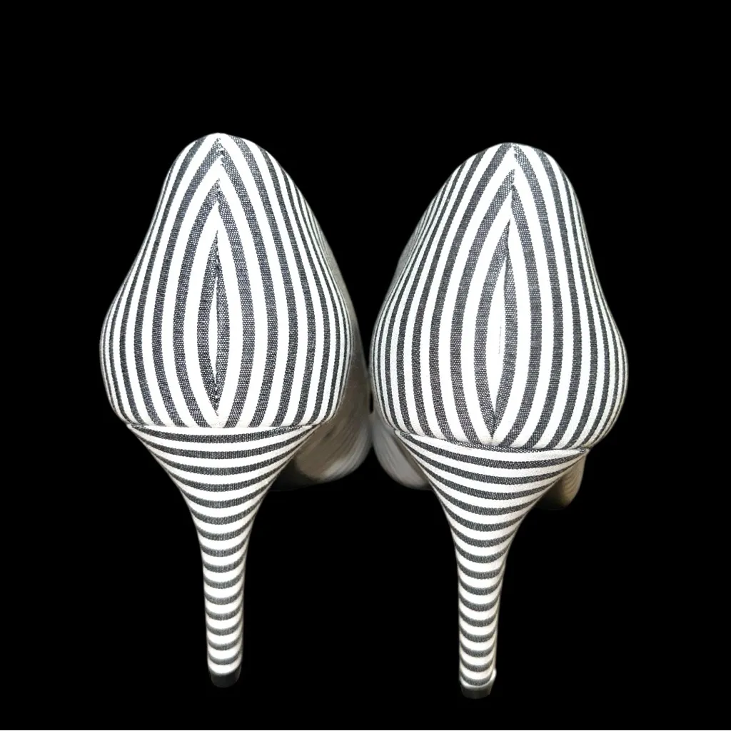 Kelly & Katie Striped Black and White Women's Heels. New - Image 7