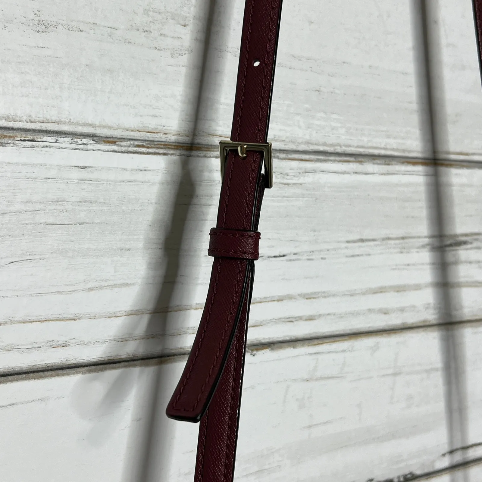 Kate Spade  New York Dome Crossbody Bag Burgundy Leather Purse - Image 15