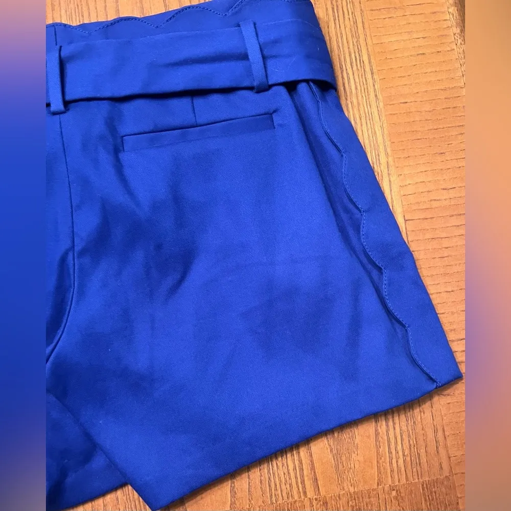 Banana Republic Belted Scallop Royal Blue Stretchy Cotton 5” Dress Shorts Size 4 - Image 12