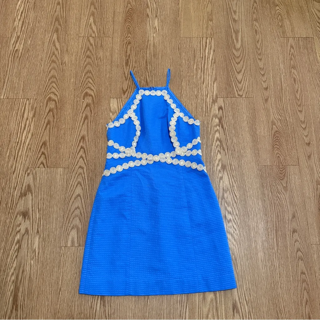 Lilly Pulitzer Bennet Blue Pearl Shift Dress - Image 3