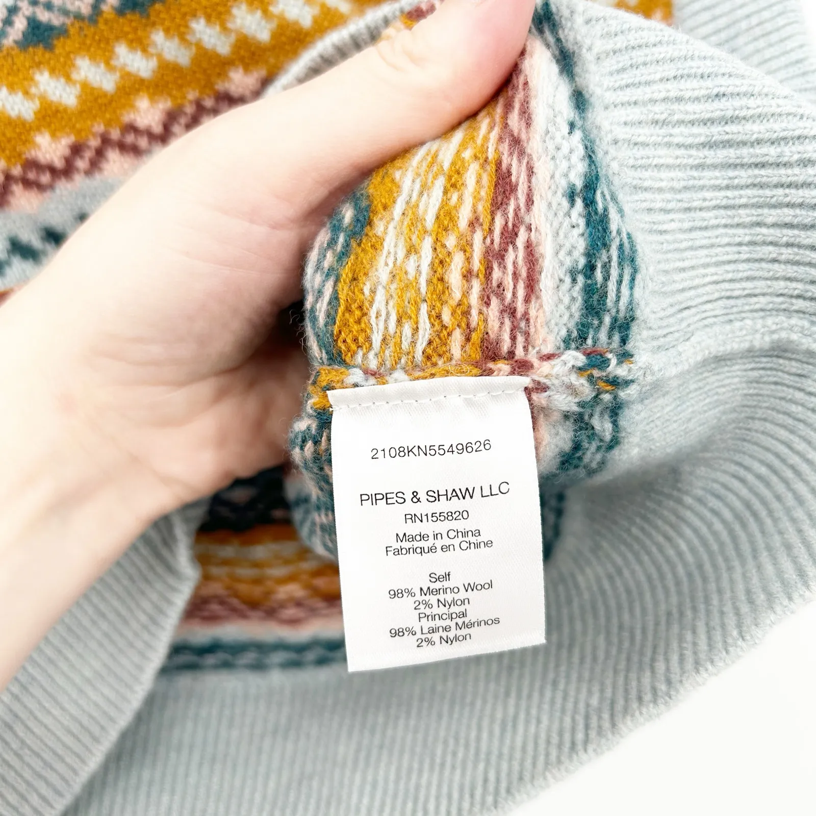 Veronica Beard Revolve‎ Helenika Merino Wool Blend Fair Isle Sweater Vest Size S - Image 4