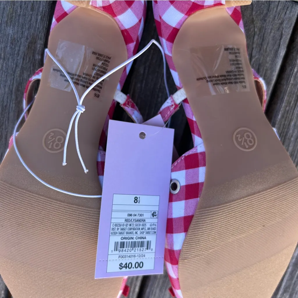 Nwt Wild Fable - Women's Lysandra Gingham Eyelet Kitten Heels - size 8.5 plaid - Image 7