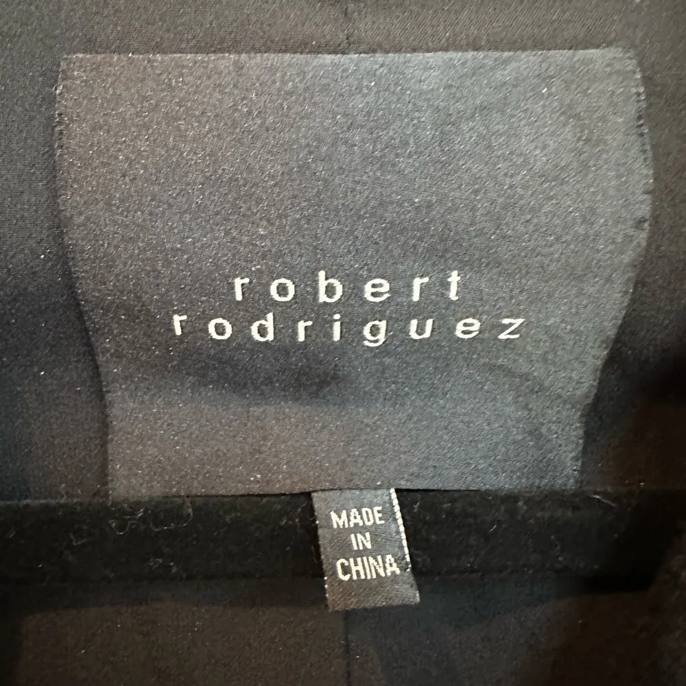 Robert Rodriguez Black Blazer Notched Lapels Fitted Waist Stretchy Size 4 Small - Image 6