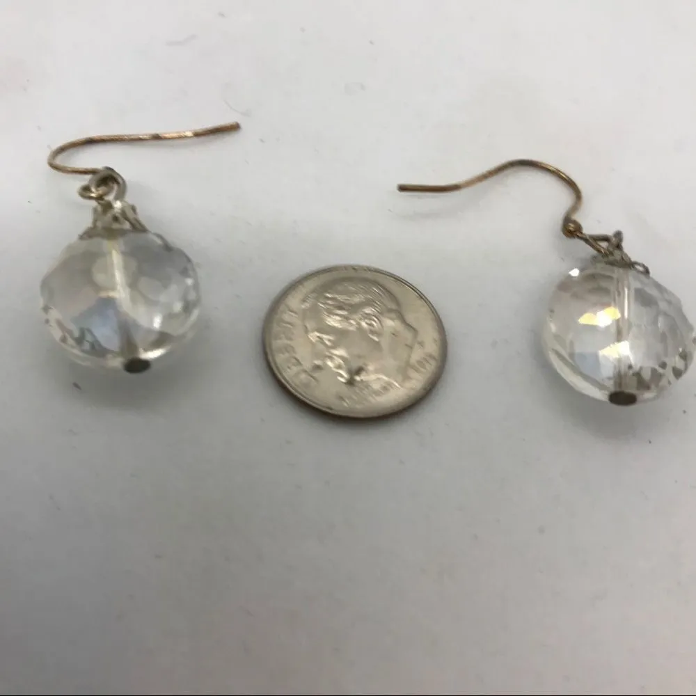 NWT Crystal Dangling Drops Earrings Hand Crafted Silver - Image 3