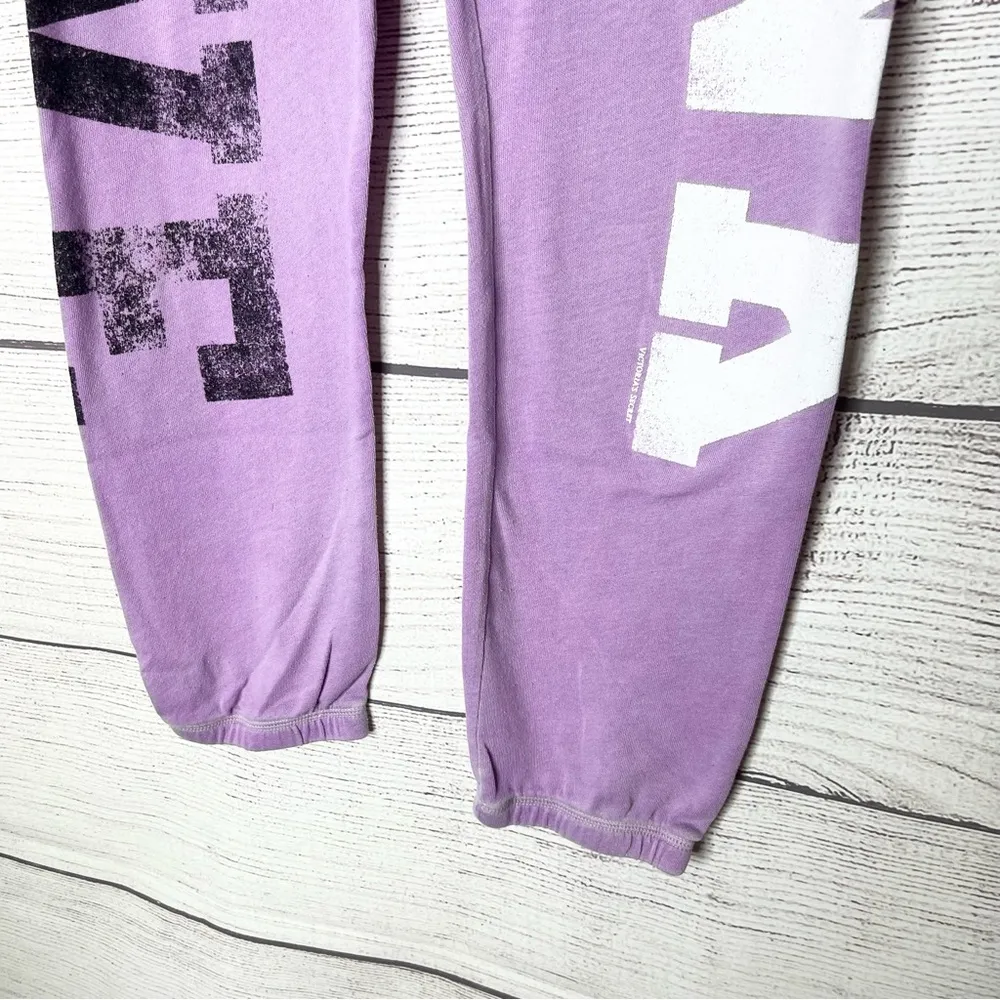 VS PINK Lavender Purple LOVE PINK Lounge Sweatpants Size XS - Image 3
