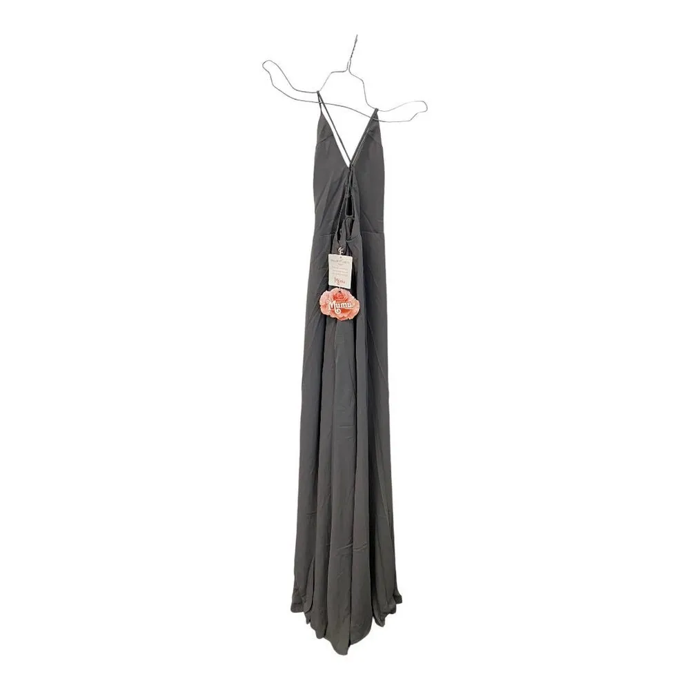 SHOW Me Your Mumu Godshaw Goddess Gown LG Charcoal Bridesmaid Wedding Gala Party - Image 3