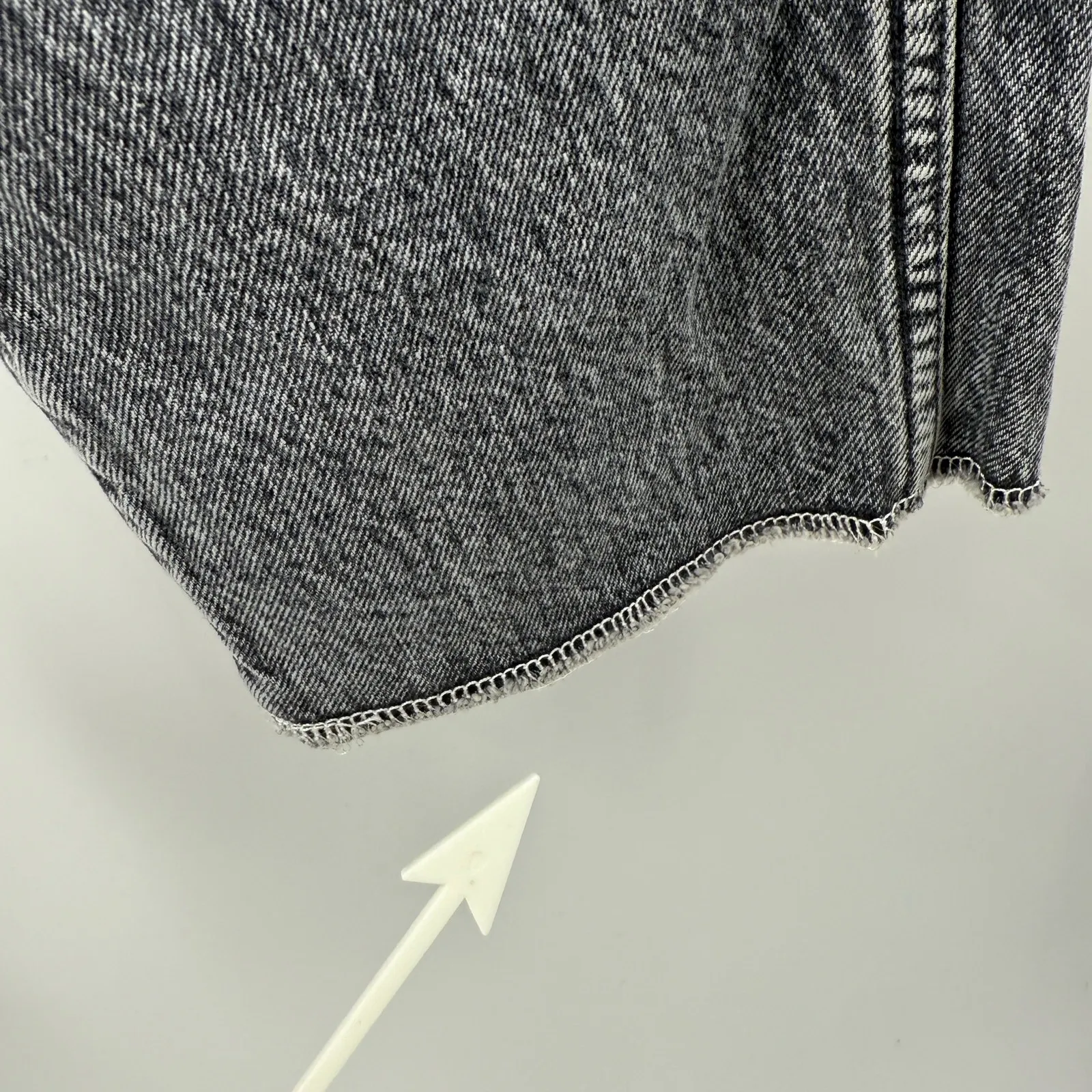SLVRLAKE Hero Jeans Size 28 NWT Midnight Rider Distressed High Rise Fray Denim Black - Image 10