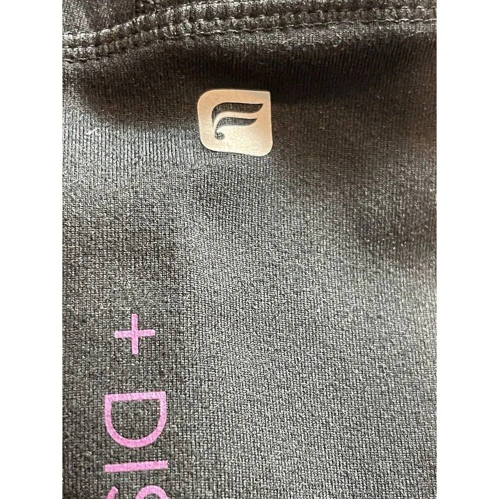 Fablectics Cropped Inspirational Wording Black Leggings XL - Image 8