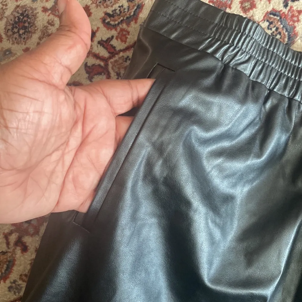 NWT Loft Black Faux Leather Skirt - Image 3