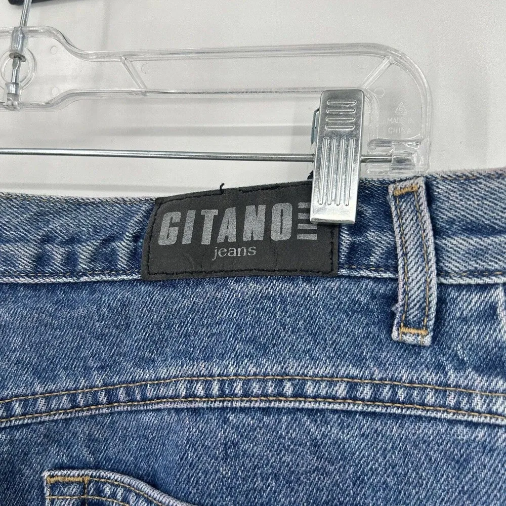 Vintage Gitano High Rise Mom Jeans Medium Stone Wash Tapered Leg Size 18P Petite - Image 6