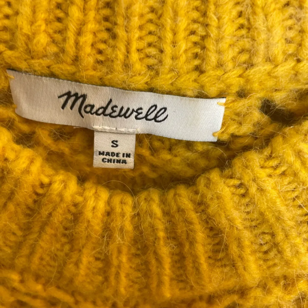 Madewell Mustard Knit Sweater - Image 3