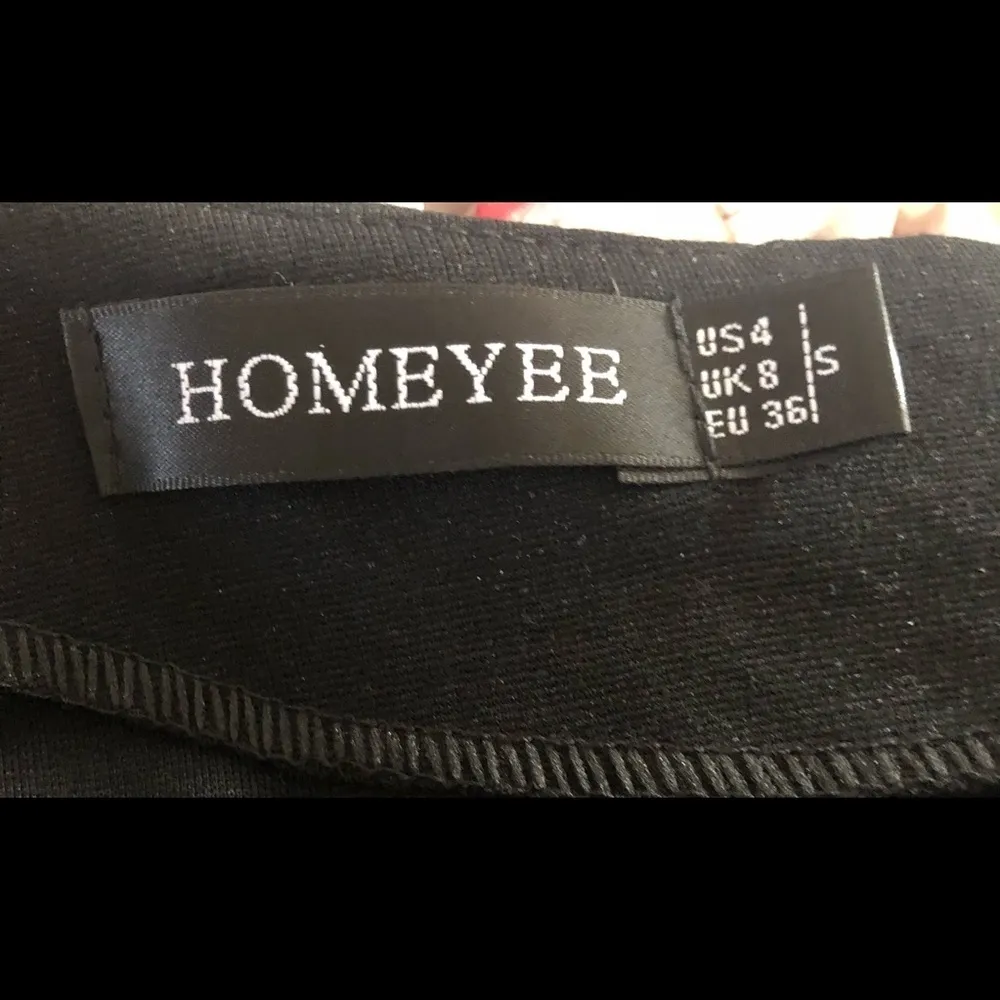 Homeyee Bodycon SS Black White Dress Retro Vintage Vibe Size 4 50’s Style - Image 5