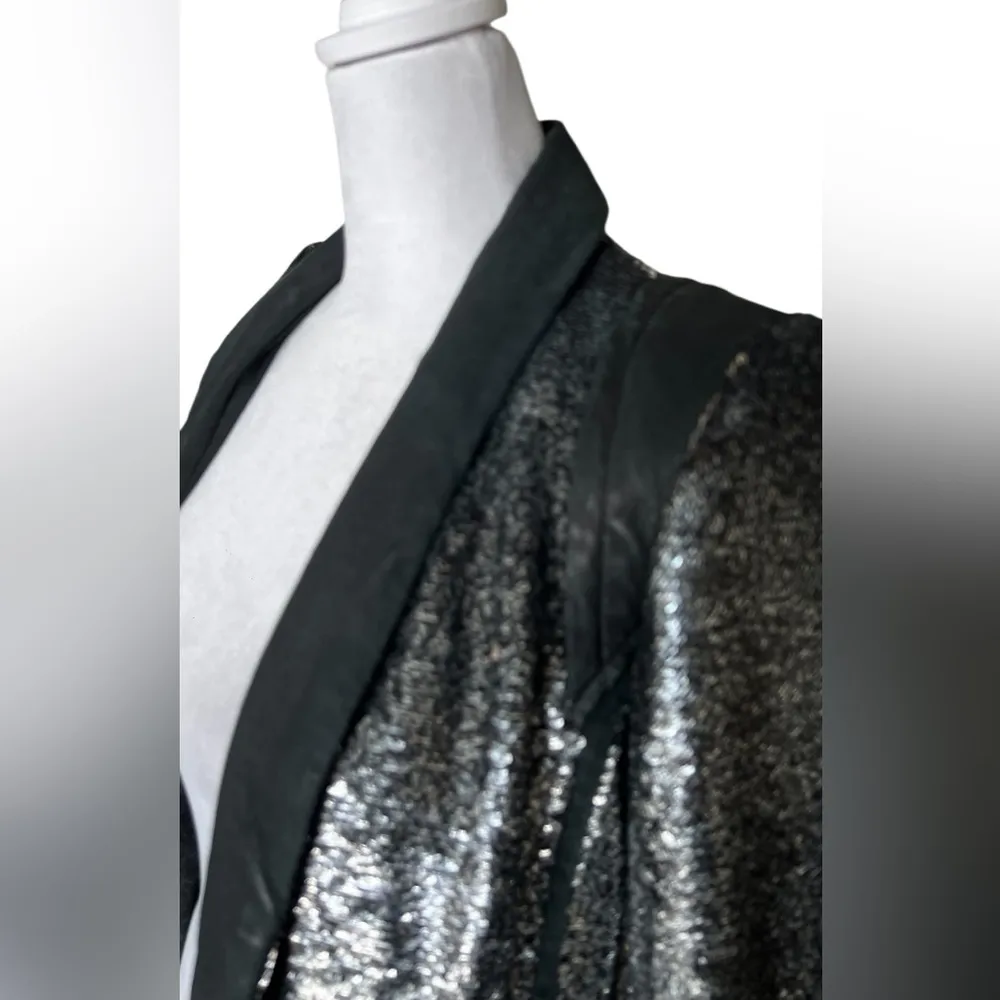 IRO Metallic Silver and Black Blazer - Image 7