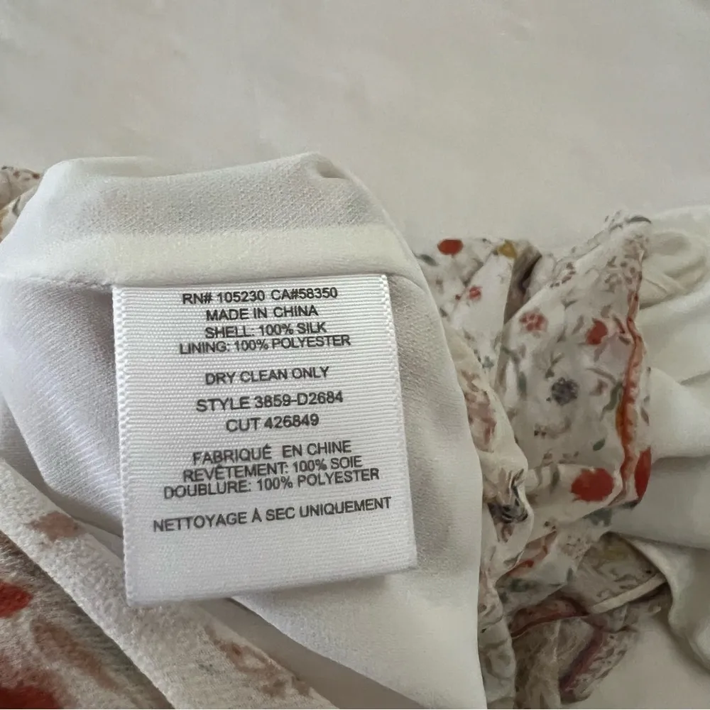 Joie Vernita Silk Maxi Dress - White Floral Pattern - Image 13