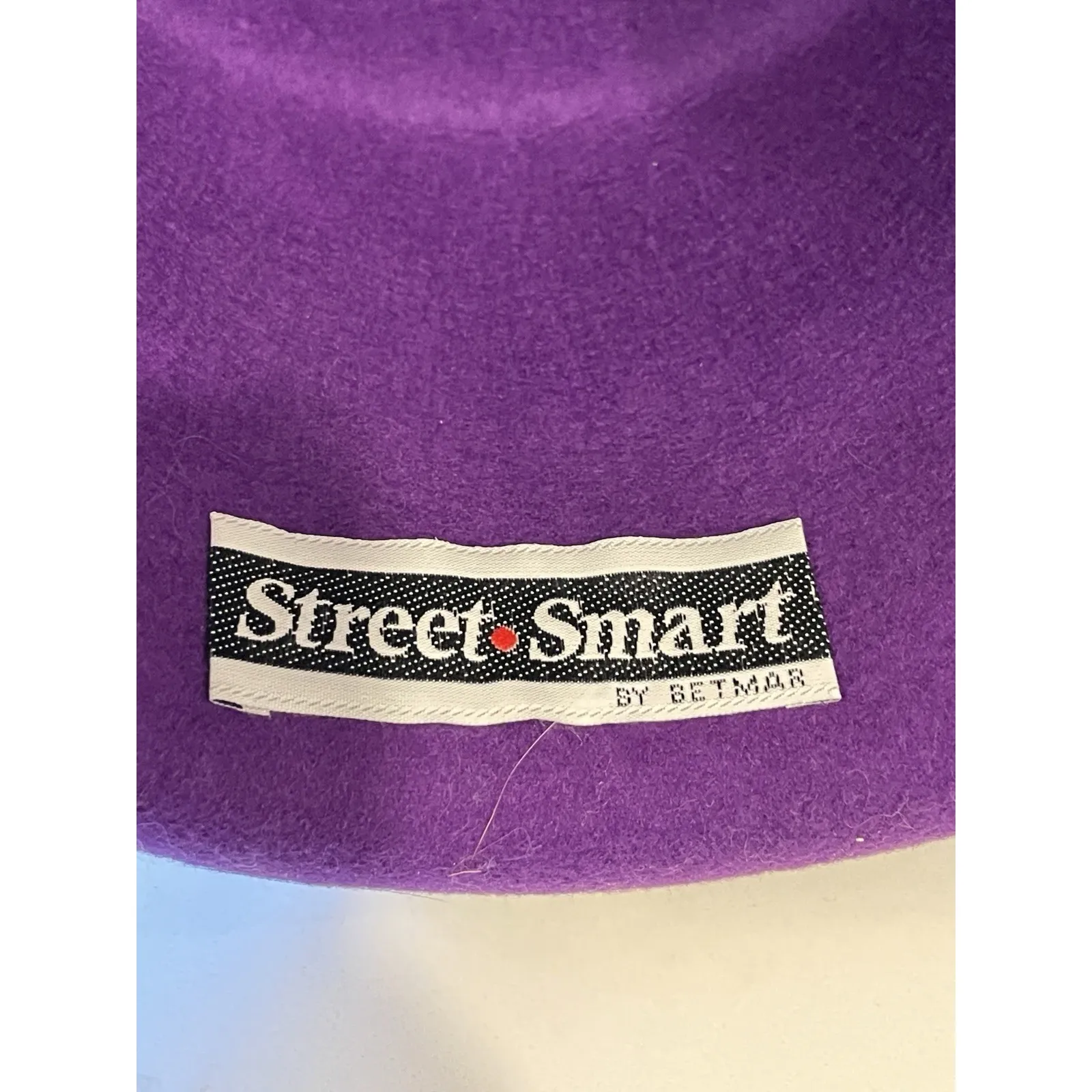 Vintage Street Smart Felt Betmar Hat Women Purple Black 100% Wool Kettle Brim - Image 6
