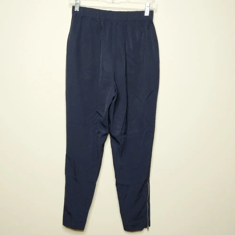 Everlane GoWeave Zip Track Pants Navy Blue Elastic Waist Ankle Zip Pockets 2 - Image 5