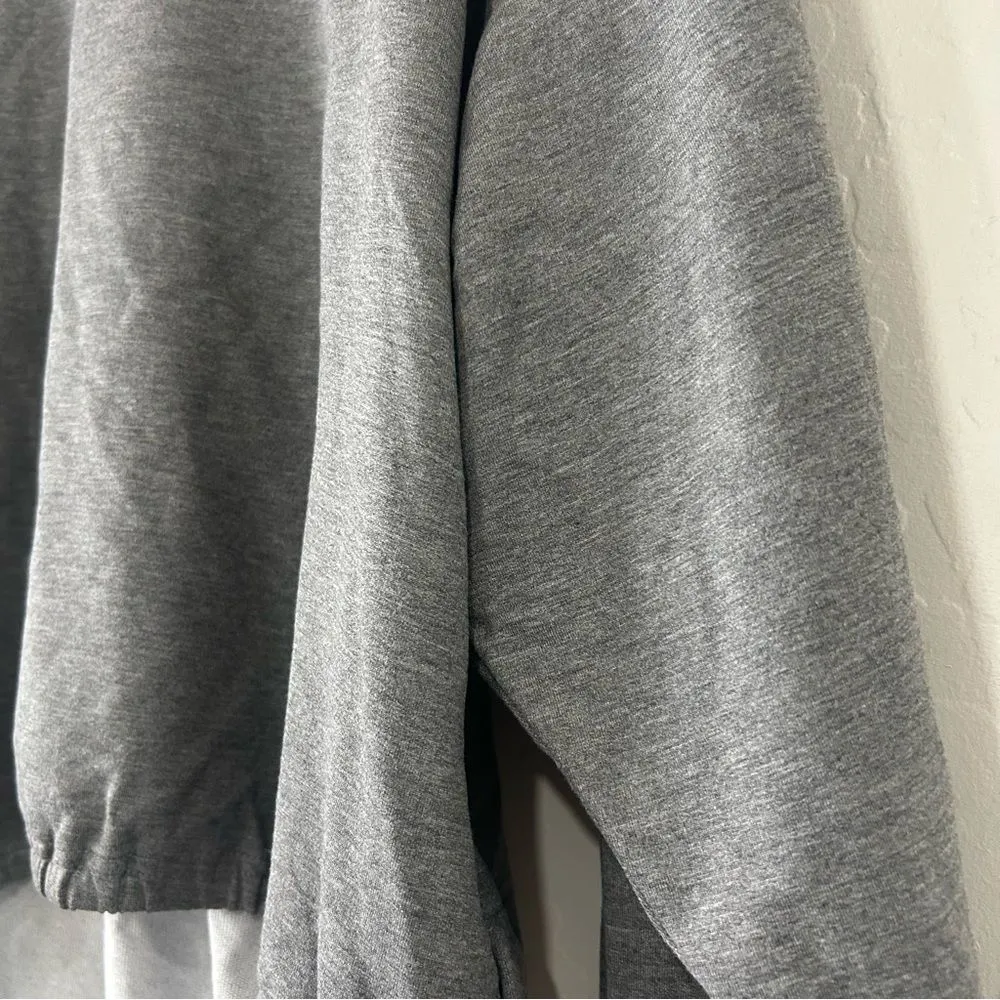 Fabletics Luxe Cinched Pullover Gray NWT Size Medium Adjustable Hem Oversized - Image 3