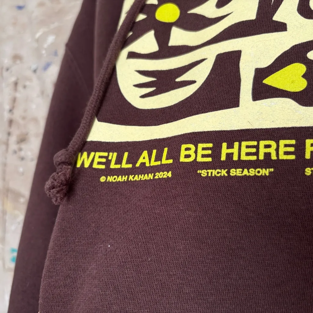 Noah Kahan We'll All Be Here Forever 2024 Tour Hoodie Brown - Image 3