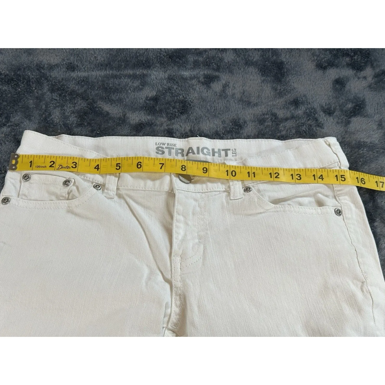 New York & Company Jeans Women's White Denim High Waist Wide Leg Size 2 - Image 10
