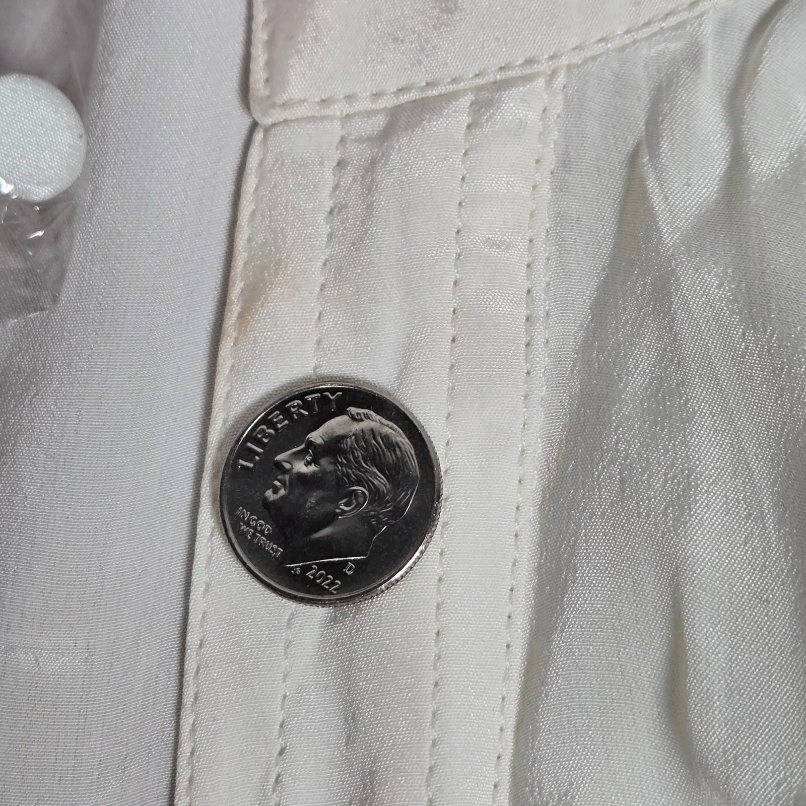 J.Crew Bungalow Popover Shirt Ivory S‎ NWT | Crepe de Chine V-Neck Blouse - Image 7