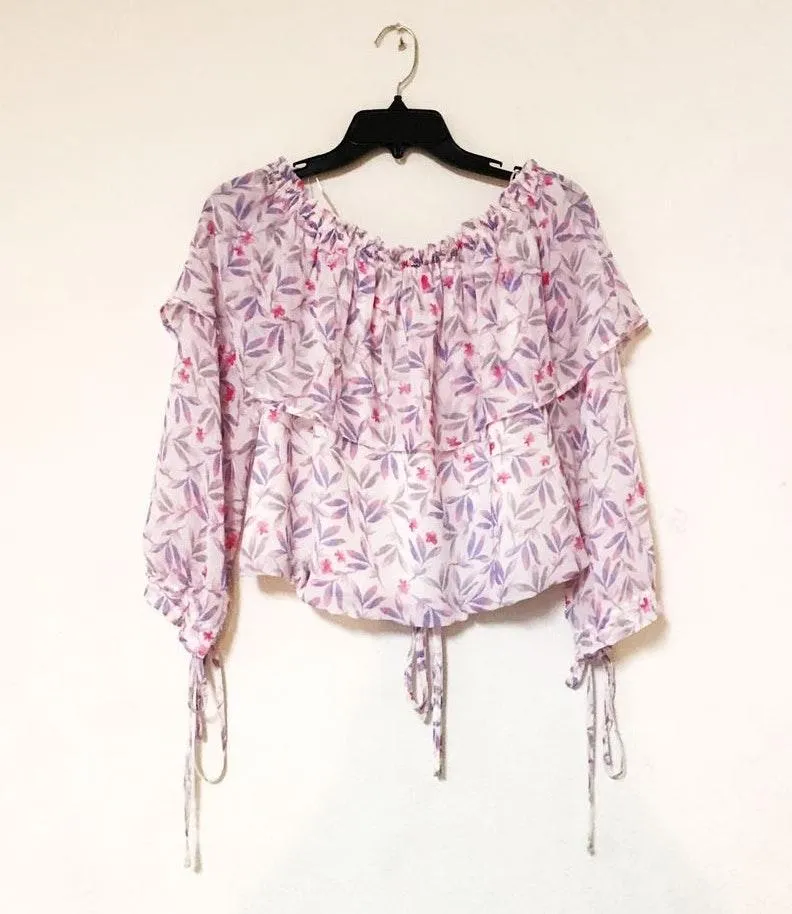 Off Shoulder Ruffle Bohemian Top - Image 3