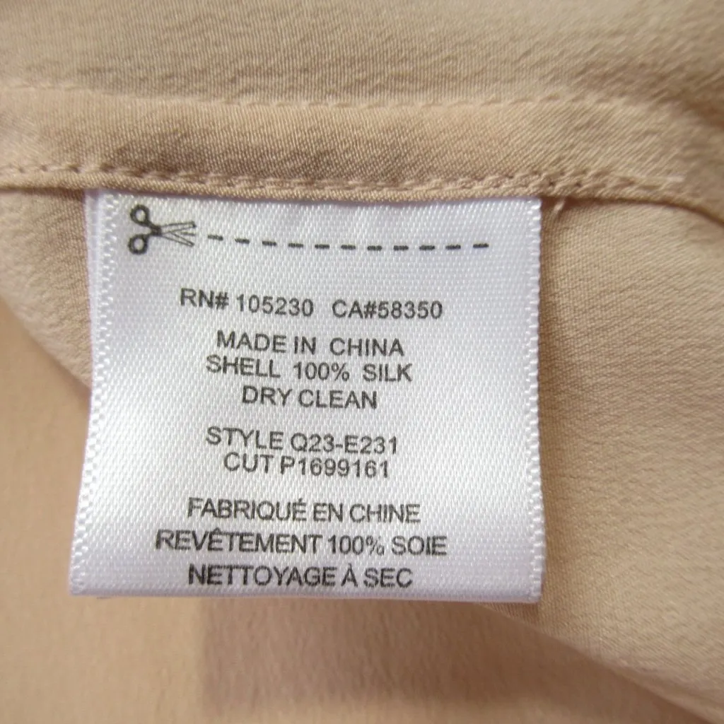 NWT Equipment Slim Signature in French Nude Washed Silk Button Down Shirt XS - Image 5