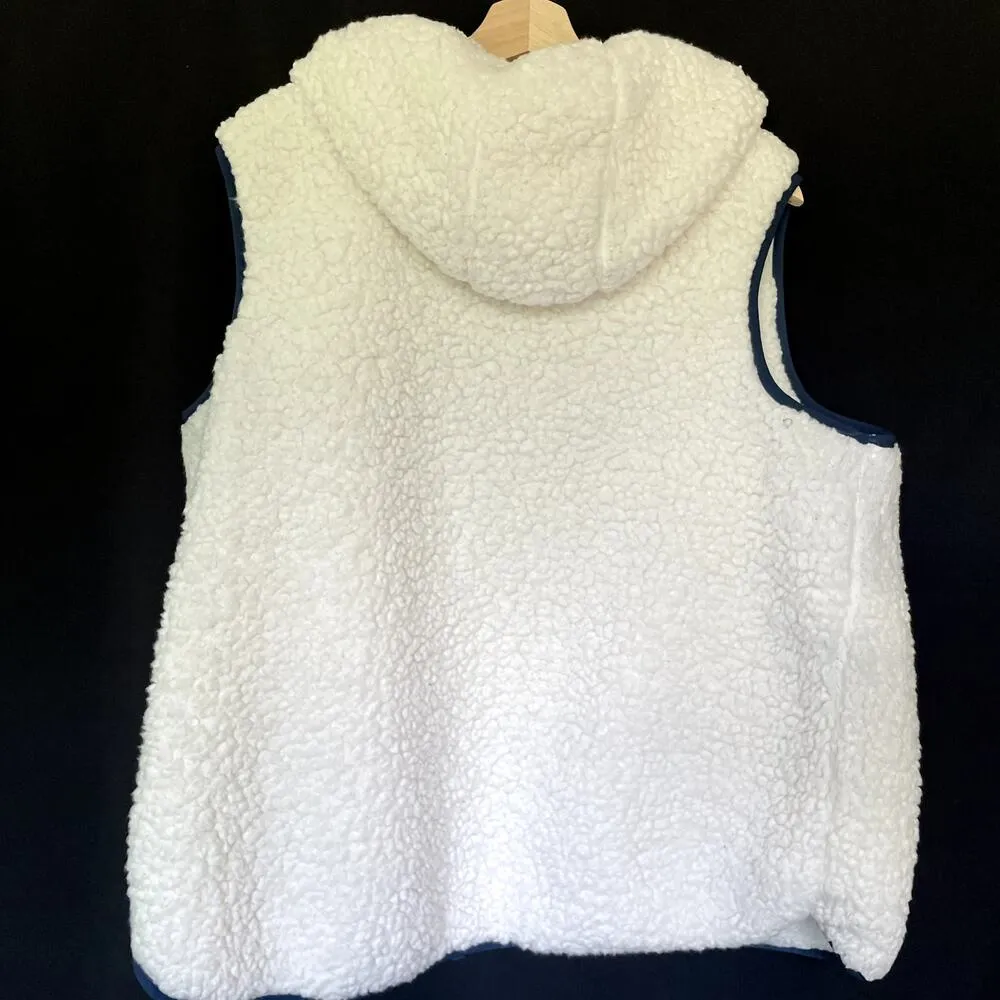 Weatherproof sherpa fleece sleeveless vest with hood pockets woman's size XL - Image 7