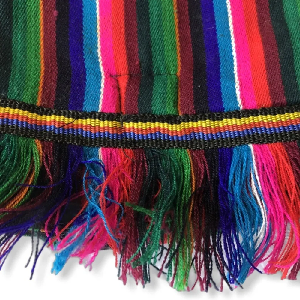 Toni Boho Gypsy Festival Rainbow Fringe Crossbody Bag Blue - Image 3