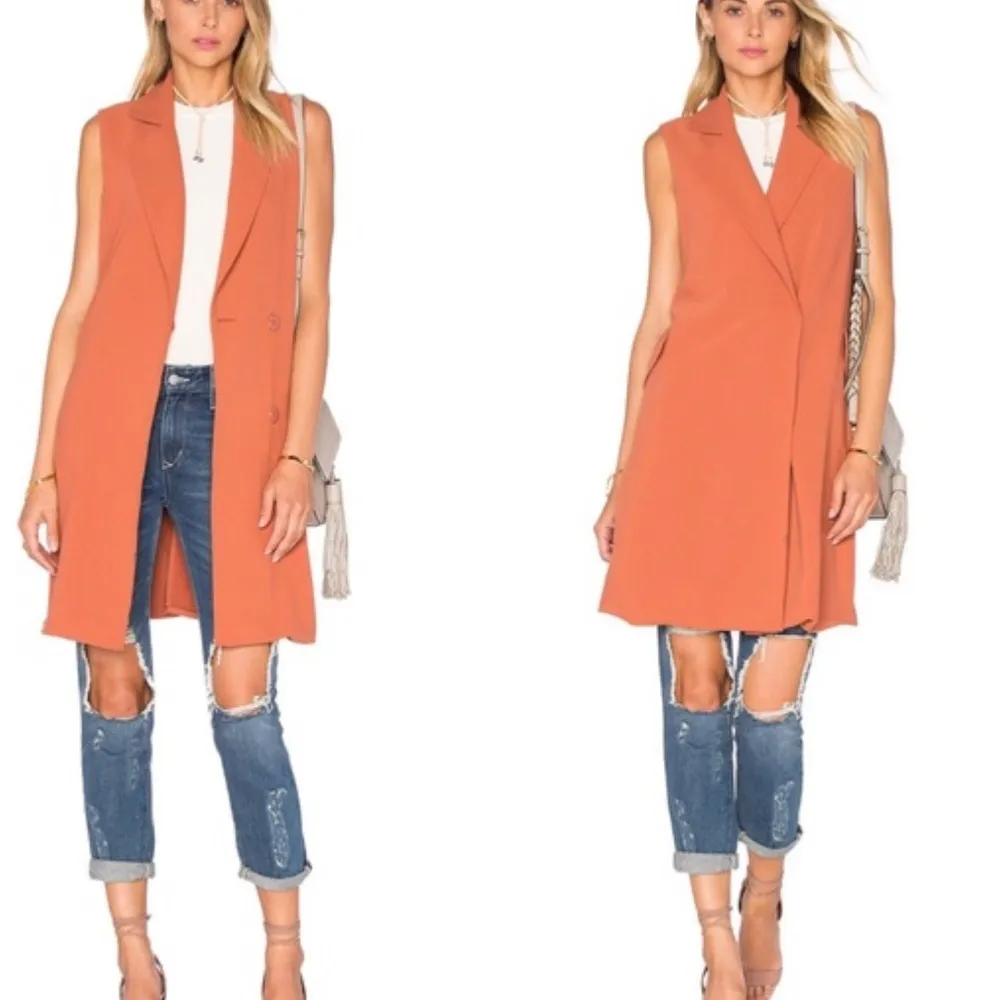 Lovers + Friends Angela Vest in Faded Rust Sz S Revolve - Image 4