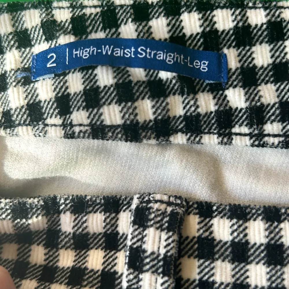 Talbots High Waist Straight Leg Buffalo Plaid Corduroy Pants Size 2 - Image 12