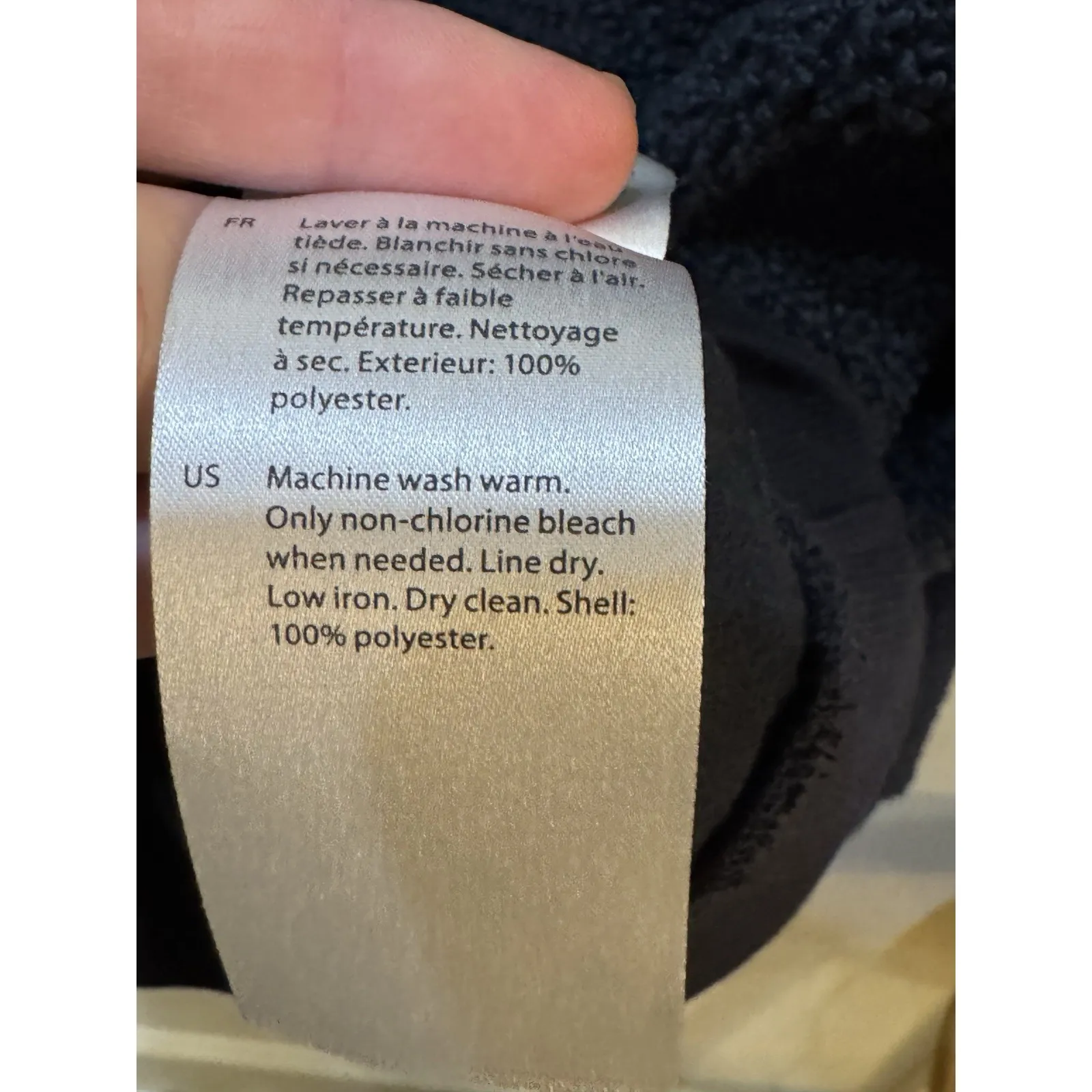 Cos Women's Oversized Relaxed Fit Pullover Sweatshirt Teddy Texture Dark Blue - Image 6