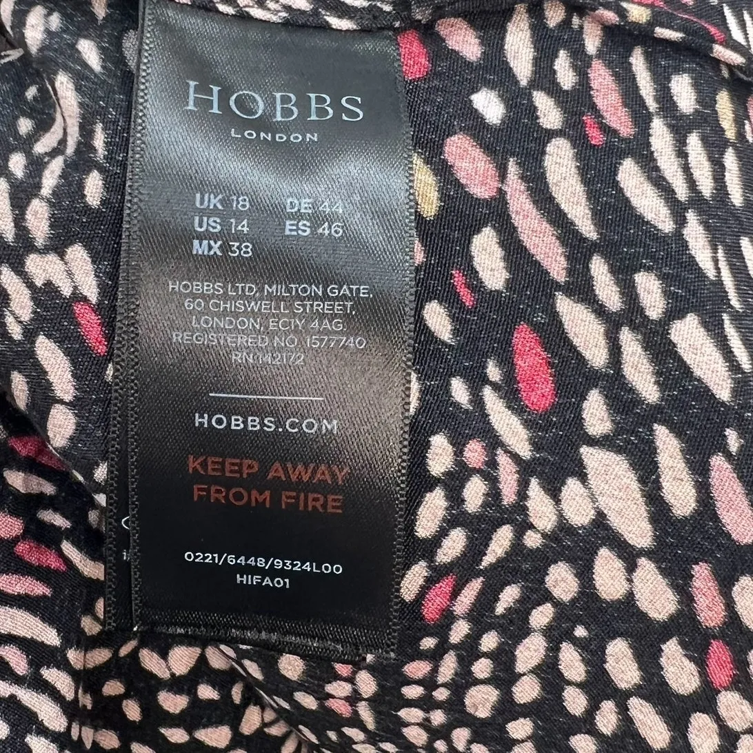 Hobbs London Rosalia Scatter Print Blouse Long Sleeve‎ Abstract Print Size US 14 Blue - Image 12