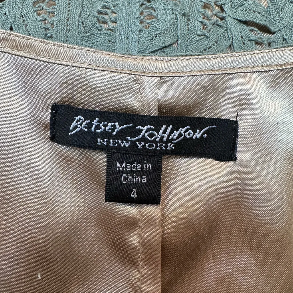 Vintage Betsey Johnson 90’s Lace Crochet Fairy Grunge Boho Pencil Skirt Size 4 - Image 8