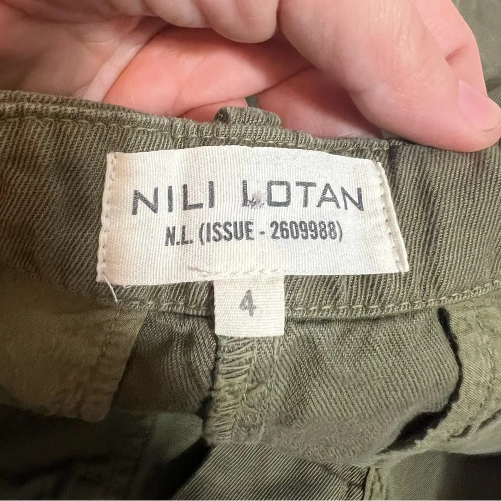 Nili Lotan Side Stripe Army Green Mini Skirt Sz 4 - Image 4