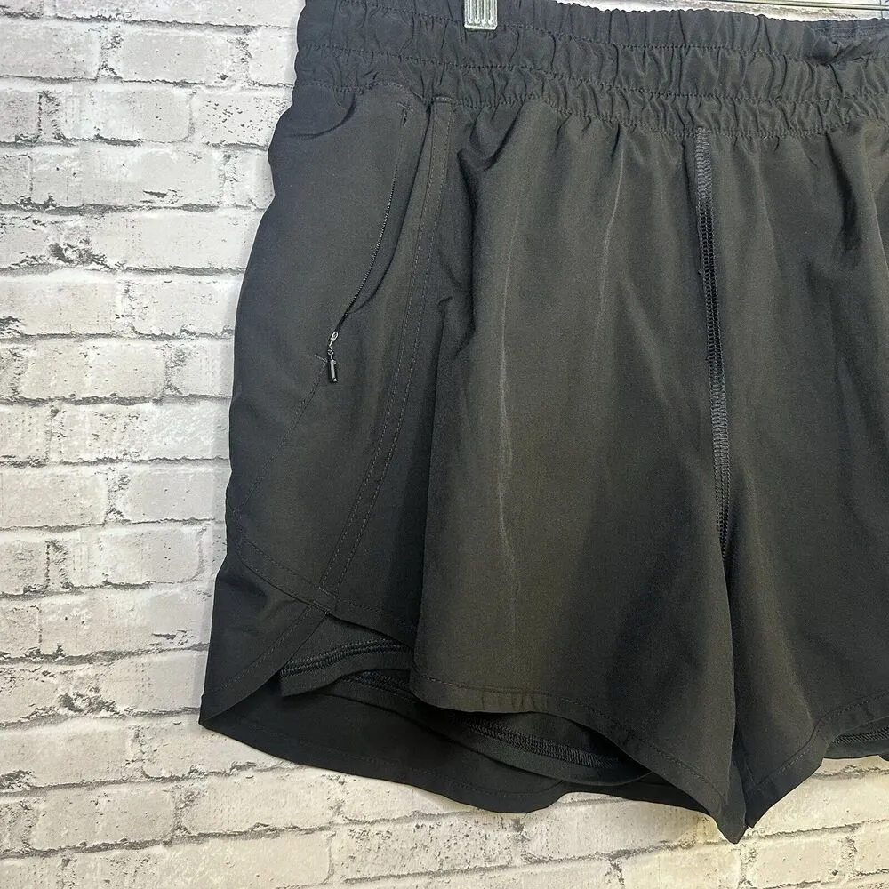 Avia Black 4" Athletic Running Shorts Moisture Wicking Quick Dry XL/16-18 - Image 3