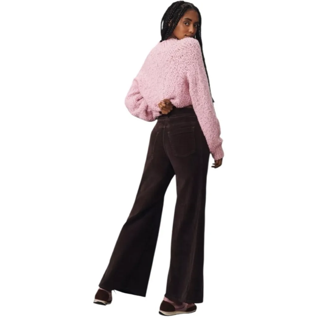 Anthropologie Pilcro Adi Mid-Rise Relaxed Flare Jeans Corduroy Wide Leg Size 27 - Image 3