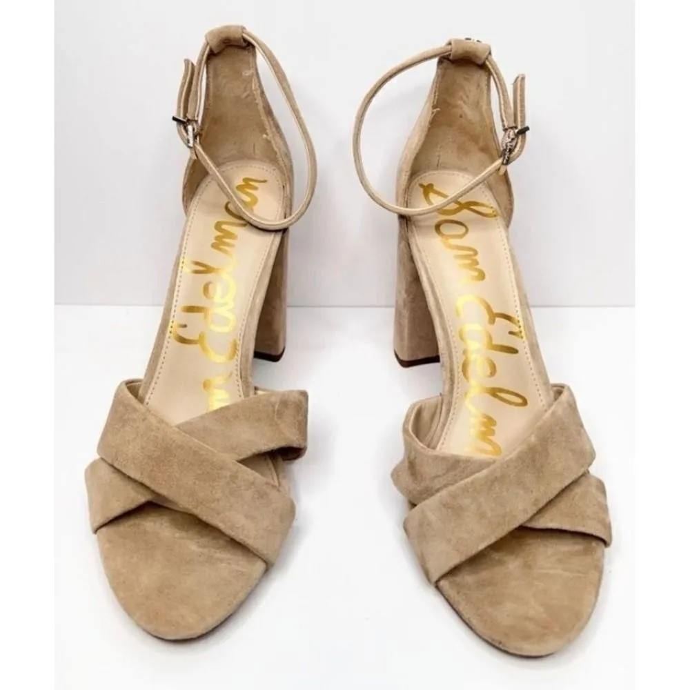Sam Edelman Yaro Block Heel Ankle Strap Criss Cross Sandals Size 10 - Image 4