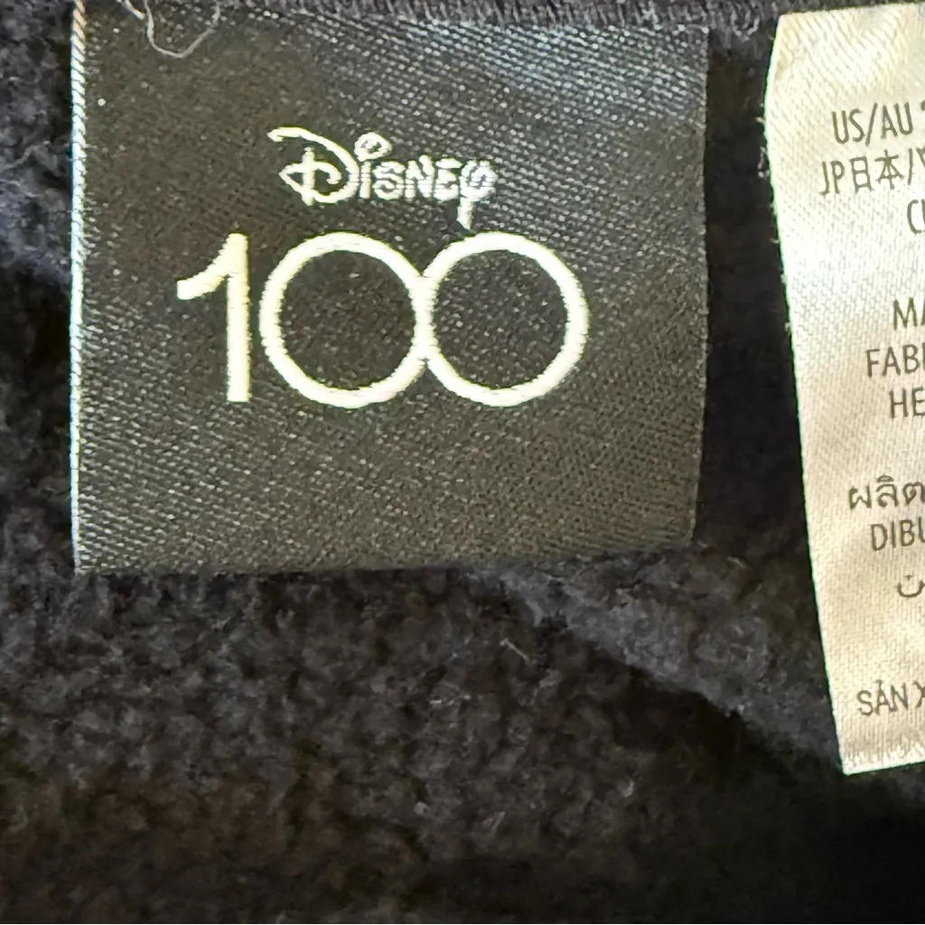 Disney 100th Anniversary 2XL Full Zip Hoodie Black Sweatshirt Embroidered Mickey - Image 6