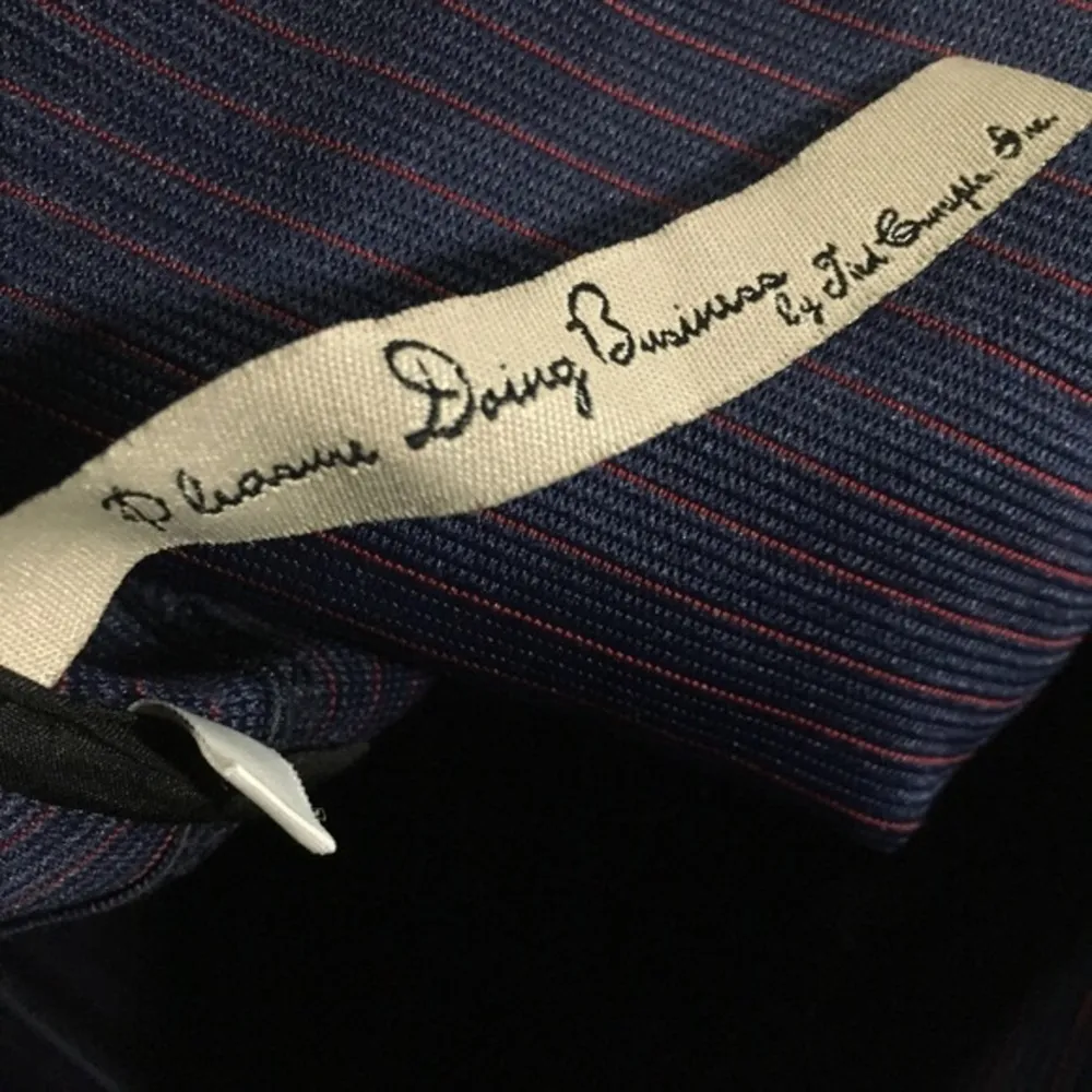 UO PDB Navy & Red Striped Nautical Bandage Skirt - Image 5