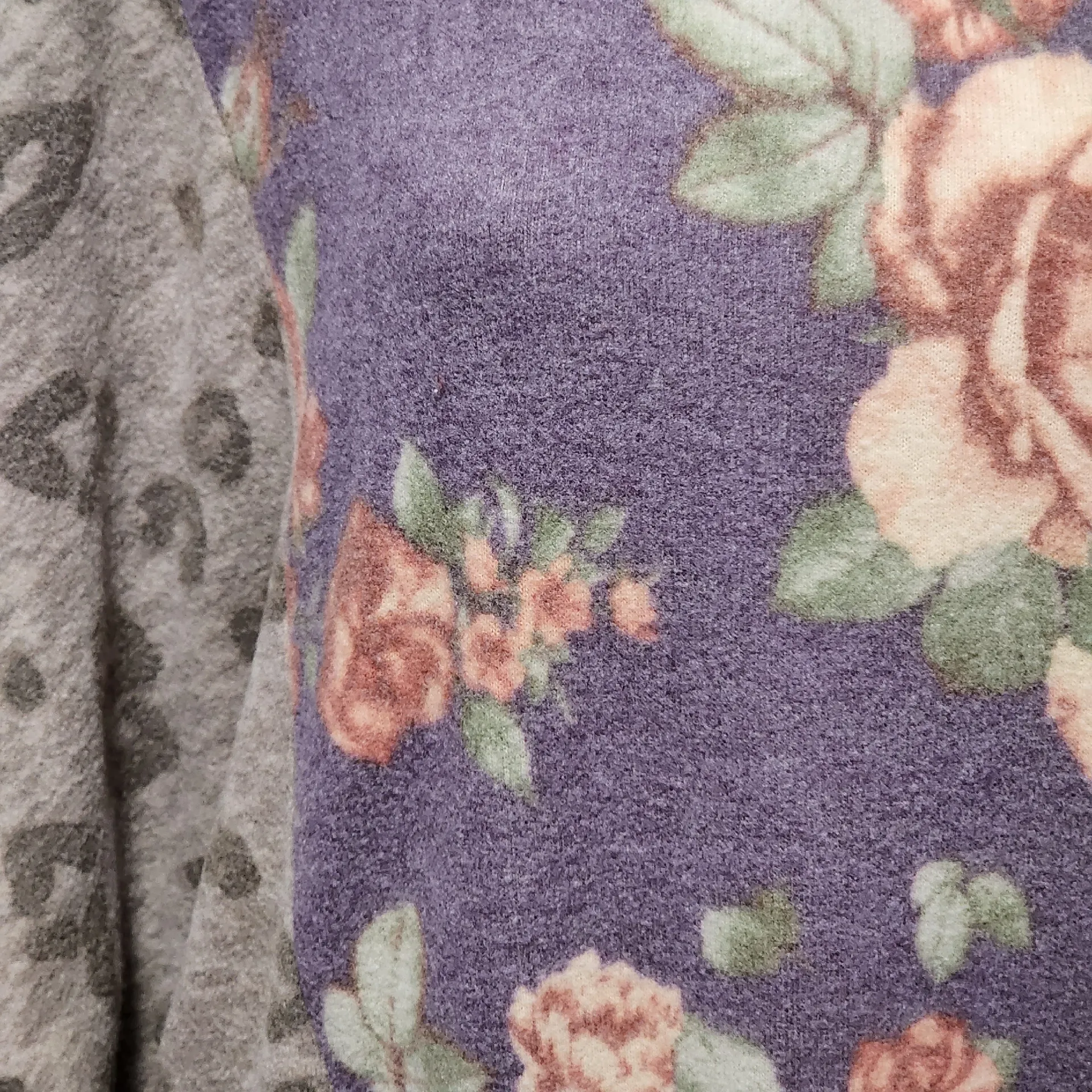 Oddi floral leopard dolman knit top size small/medium - Image 2