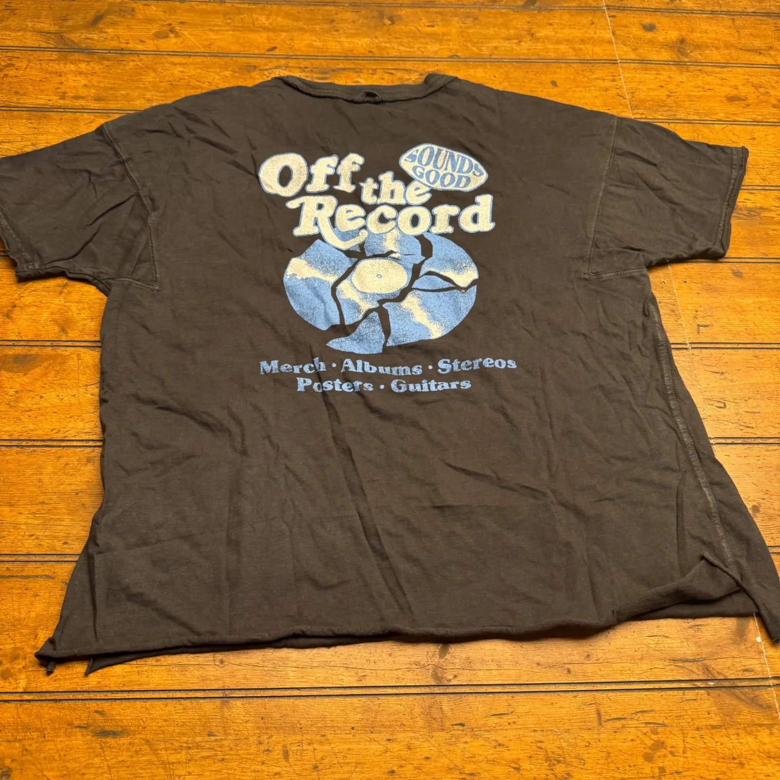 Aerie Womens Gray Off the Record Graphic T Shirt Size S - Image 5