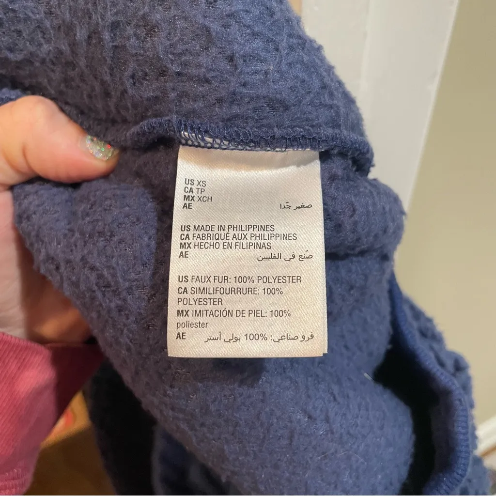 Style And Co Fleece Jogger Pants Navy Blue Womens Size XS Drawstring Cozy - Image 7