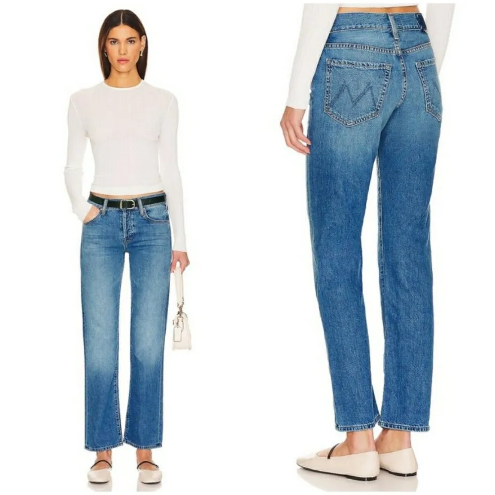 💕MOTHER SUPERIOR💕 Slider Hover Jeans ~ Heart Throb Button Fly 26 NWOT Blue - Image 9