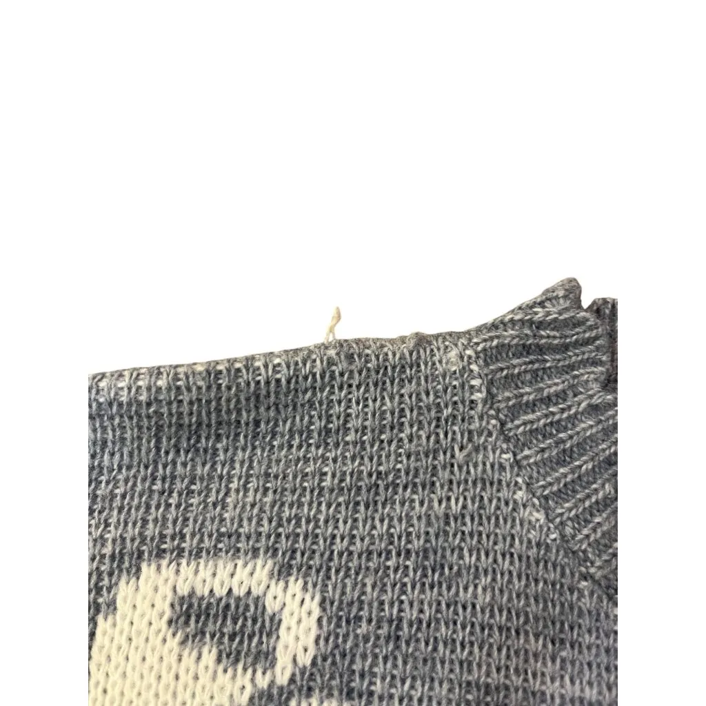 Vintage Private Eyes Sweater Womens M/L? Blue White Teddy Bears USA Made Size M - Image 6