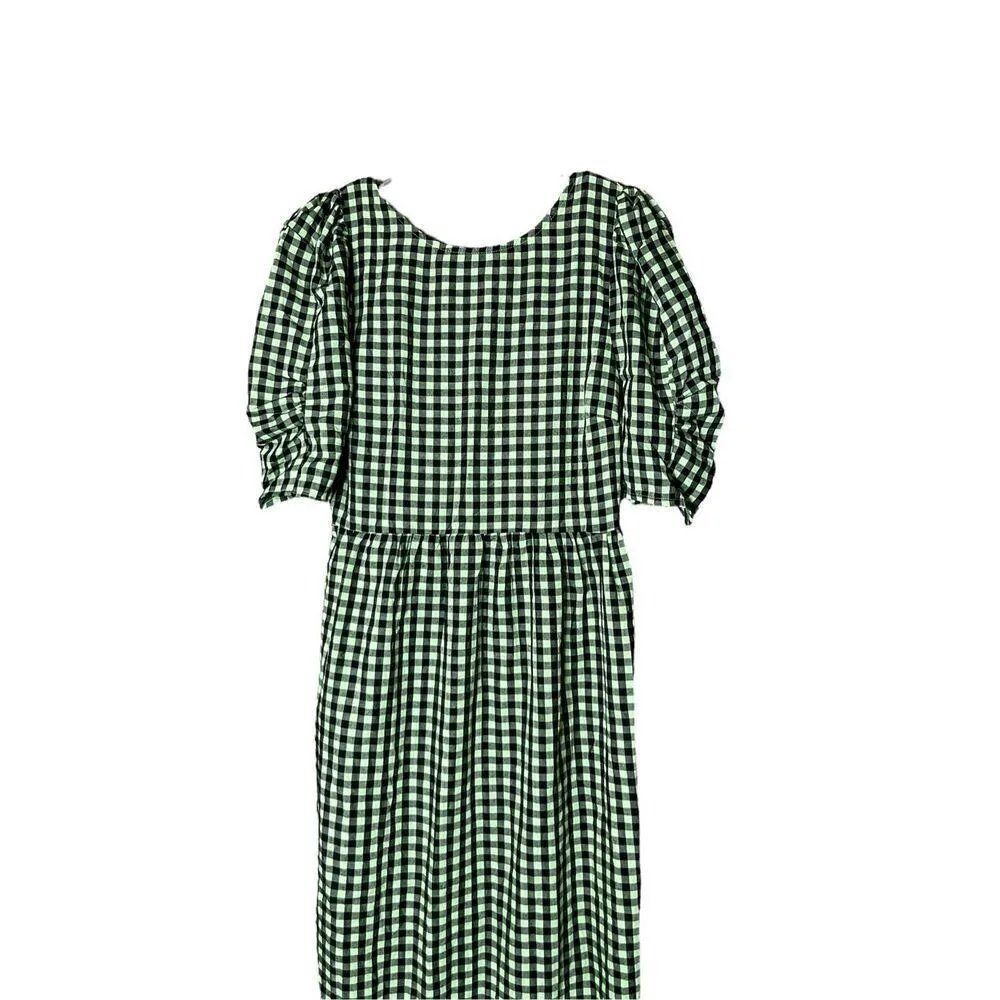 Cider ‎ Check Pattern Open Back Maxi Dress - Image 2