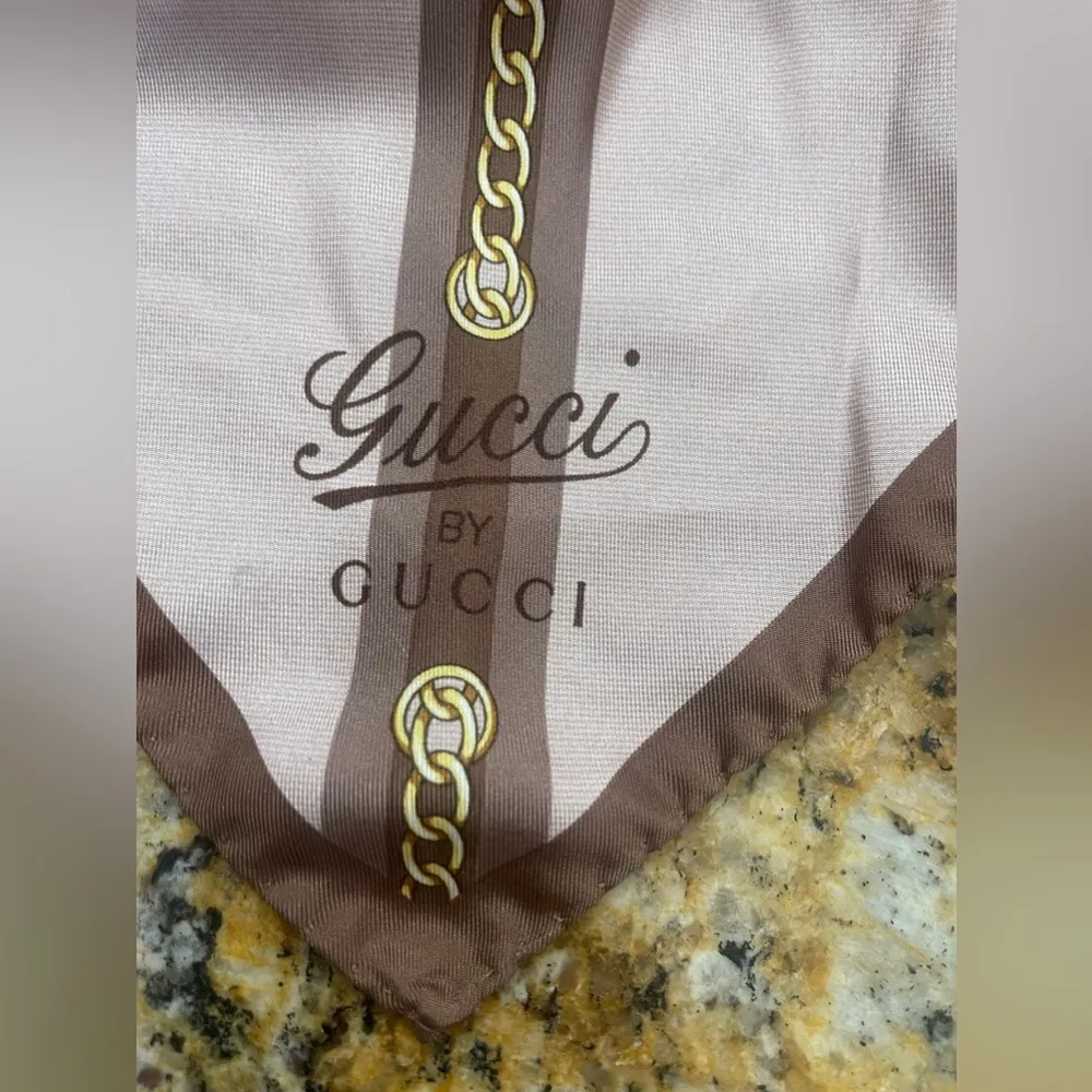  Silk Gucci Link Scarf - Image 3
