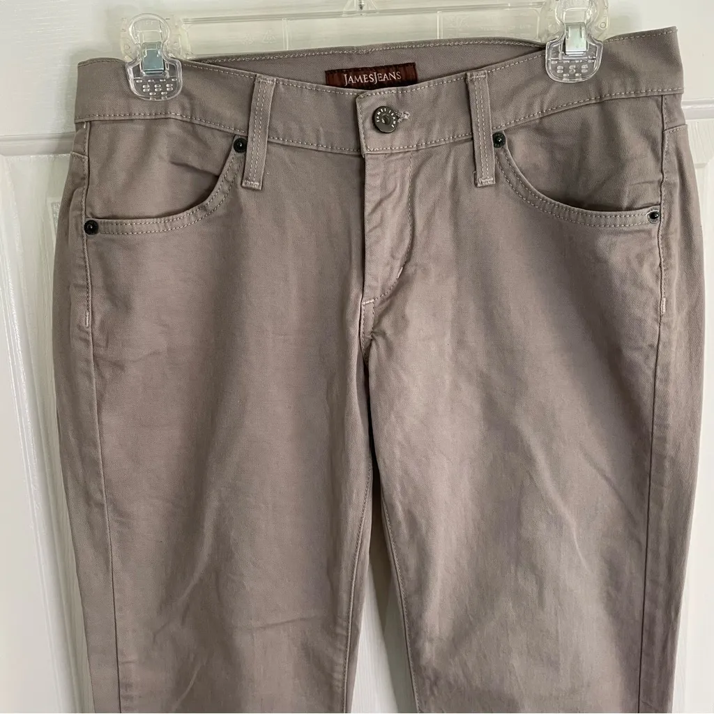 James Jeans Tan Jeans retro neutral western slim cut denim ladies Size 27 waist - Image 3