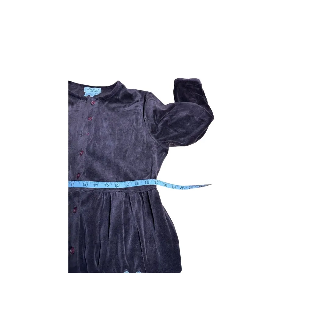 Vintage Eddie Bauer Button-Front Velvet Sweater Dress Fall Winter Fashion Sz PS - Image 7
