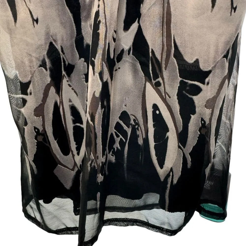 Bar III Women's XS Sleeveless Black White Animal Print Dress Elastic Waistband - Image 8